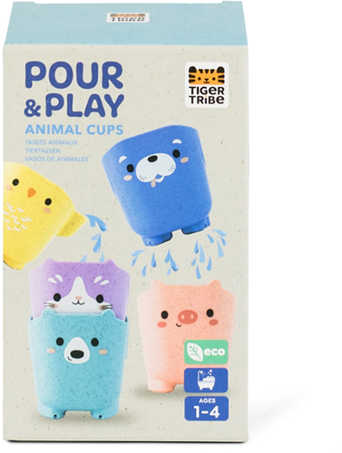Tiger Tribe Badespielzeug - Animal Cups - stapelbare Becher