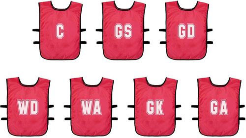 Precision Netzball Trainingswesten Set - Rot - Kinder - Atmungsaktives Mesh