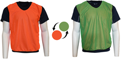 Precision Trainingsweste orange grün Erwachsene - wendbares Mesh