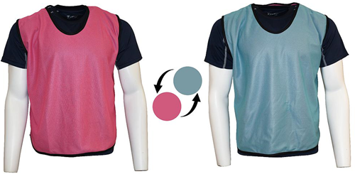 Precision Trainingsweste Sport Mesh Pink-Blau für Kinder und Kleinkinder