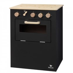 Micki Holz Spielküche schwarz - Premium Kinderküche aus Holz