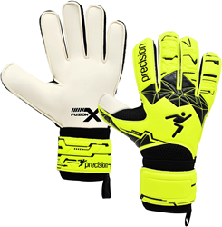 Precision Torwarthandschuhe Fusion X Flat Cut Essential Junior Größe 4 gelb