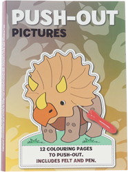 Wins Holland Prickelblock Dino Bastelset mit 12 Ausmalbildern A6