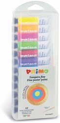 Primo Plakatfarbe Set - Bastelfarbe mit Metall- und Fluofarben 12x12ml
