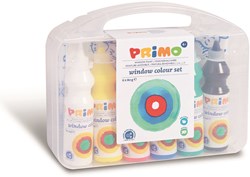 Primo Fensterfarbe Set - 6 Flaschen für Kinder - kreative Accessoires