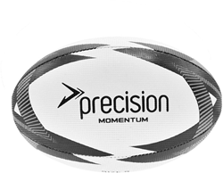 Precision Rugby Trainingsball Momentum weiß schwarz grau Größe 3