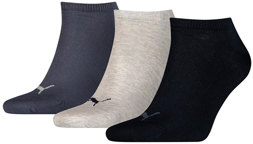Puma Sneaker Invisible Socks (3 Pairs) - Navy Mix - 2.5-5