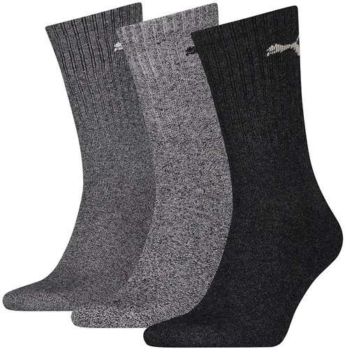 Puma Sports Crew Socks (3 Pairs) - Grey - 12-14