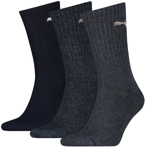 Puma Sports Crew Socks (3 Pairs) - Navy - 9-11
