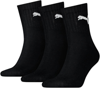 Puma Short Crew Socks (3 Pairs) - Black - 12-14