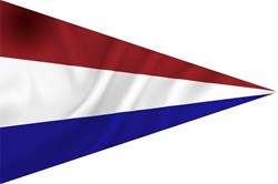 Niederländische Bootsspitzenflagge 30x45 cm spun-poly Polyester