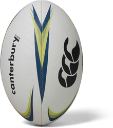 Canterbury Rugbyball Mentre weiß lime blau Größe 4 Trainingsball