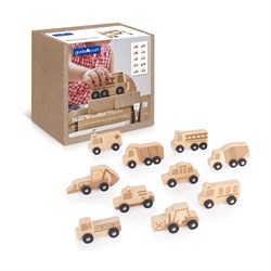Guidecraft Holzspielzeug Lastwagen - Set mit 10 Stück