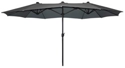 Parasol Marbella anthrazit 450x270cm großer Garten Sonnenschirm UV-Schutz