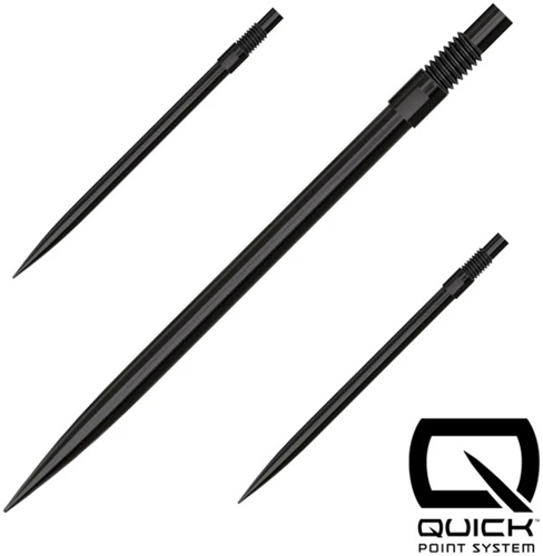 Harrows Quickpoints (Set of 3) - Black - 30mm