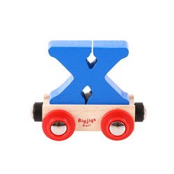 BigJigs Holz Eisenbahn Buchstabe X - Name Zug Wagen Spielzeug