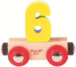 BigJigs Rail Name Number 6, Zahlenwagen 6
