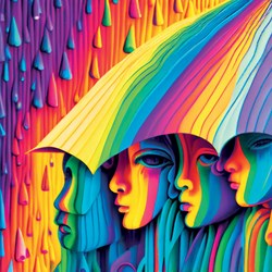 Yazz Puzzle Rain-Bow - bunte Puzzle 1023 Teile