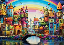 Yazz Puzzle Rainbow City - bunte Puzzle 1000 Teile