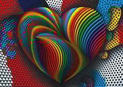 Yazz Rainbow Heart - 1000 Teile