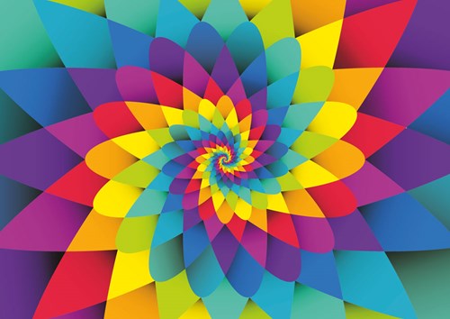 Yazz Puzzle Rainbow Spiral - bunte Puzzle 1000 Teile