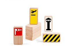 Waytoplay Verkehrsschilder Spielset - realistische Straßenblöcke für Kinder