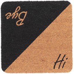 Esschert Design Kokos Fußmatte quadratisch Hi Bye 50x50 cm rutschfest