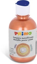 Primo gebrauchsfertige Plakatfarbe METALLIC, Flasche 300 ml mit Fließverschluss Kupfer