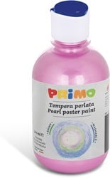Primo gebrauchsfertige PEARLESCENT-Plakatfarbe, Flasche 300 ml mit Fließverschluss rosa