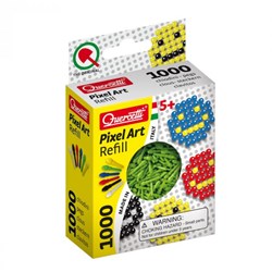 Quercetti Pixel Art Nachfüllset grün 1000 Stück - kreative Spielzeugpins