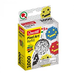 Quercetti Pixel Art Nachfüllpack weiß 1000 Stück - Kreatives Bastelset