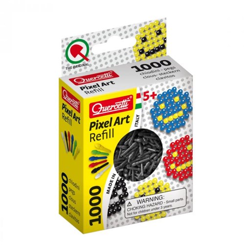 Quercetti Pixel Art schwarz 1000 Stück - Nachfüllset Spielzeug
