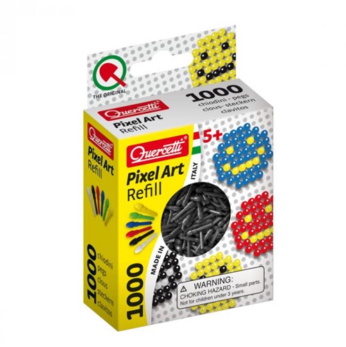 Quercetti Refill pixel art zwart 1000 st.