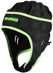 Rhino Kopfschutz Junior Rugby schwarz grün - Größe S Jungen