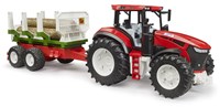 Bruder ROADMAX Traktor Spielzeug mit Anhänger und Baumstämmen - Traktor-3