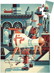 DJECO 37239 P. Silueta Bob EL Robot Puzzle, bunt