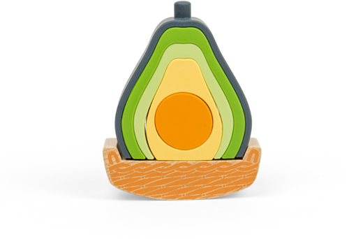 BigJigs Spielzeug Rocking Avocado Stapelspiel sensorisch nachhaltig-2