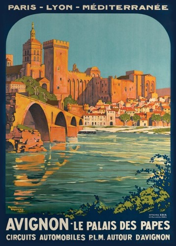 Grafika Roger Broders - Avignon, le Palais des Papes, 1922 - 500 Teile