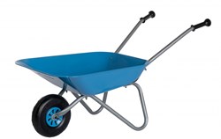 Rolly Toys Kinderschubkarre blau mit Metallwanne und Kunststoffgriffen