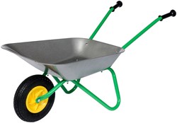 Rolly Toys Schubkarre Metall Grau Grün Luftreifen stabiles Spielzeug