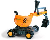 Rolly Toys Bagger auf Rädern gelb - Spielzeug Bagger für Kinder