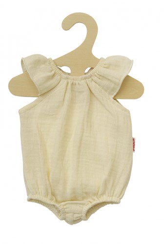 Heless Puppenbody Bio-Baumwolle ecru mit Rüschen 35-45 cm