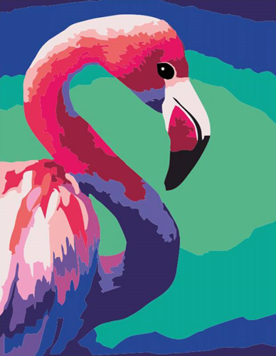 Rosa Rosa Start Malen nach Zahlen Rosa Flamingo 35x45 cm