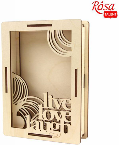 Rosa Rosa Triplex 3D-Fotorahmen Love 18?13 cm