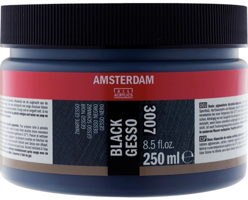 Royal Talens Gesso schwarze Grundierung 250 ml für Künstlerleinwände