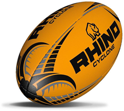 Rhino Rugbyball Cyclone Fluo Orange Größe 4 - Trainingsball Grip