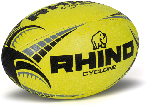 Rhino Cyclone Rugby-Ball Fluo Gelb - Größe 4