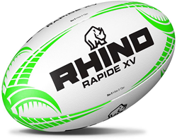 Rhino Rugbyball Rapide XV weiß Größe 4 - Trainingsball Grip
