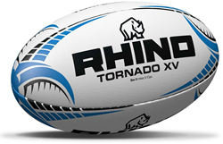Rhino Rugbyball Tornado XV weiß - Größe 4 - Matchball Grip