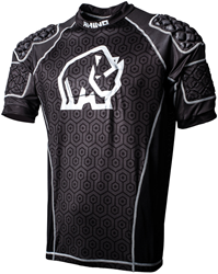 Rhino Rugby Schutz Sportshirt Pro Body schwarz Erwachsene - Large